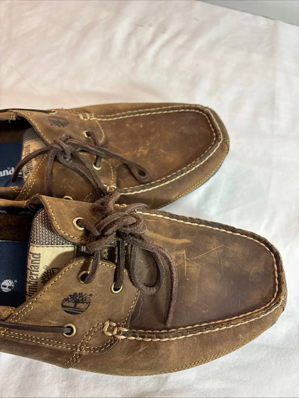 Timberland Men's Brown Leather Boat Shoes. 9/5